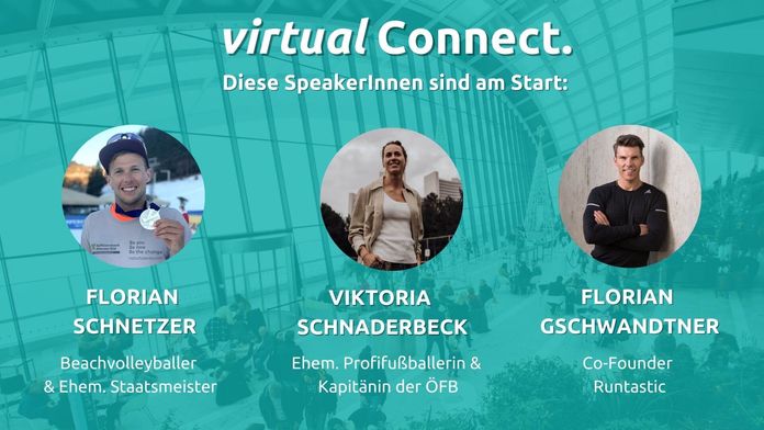 Viktoria Schnaderbeck, Florian Schnetzer und Florian Gschwandtner auf der virtual Connect. Die virtuelle Jobmesse by hokify 