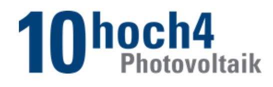 Logo von 10hoch4 Photovoltaik GmbH
